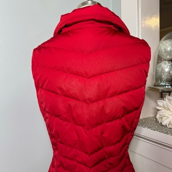 Talbots Red Down Puffer Vest Winter Jacket Coat Size Small - Picture 7 of 11